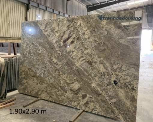 Tranh đá đối xứng Granite xám kem nguyên tấm EG 6