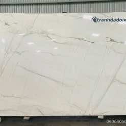 Tranh đá đối xứng marble kem bianco nguyên tấm HP M5