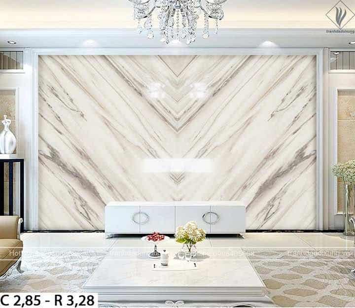 Tranh đá đối xứng marble xám ánh nâu S M10 sử dụng ốp bức tường background tivi
