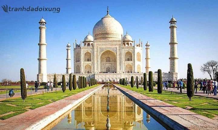 Công trình kiến trúc Đền Tạ Mahal tại Ấn Độ sử dụng toàn bộ đá cẩm thạch trắng